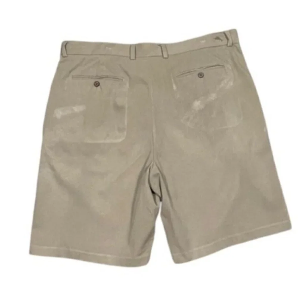 Tommy Bahama Men’s Silk Cotton Flat Front Chino Shorts - Khaki 38x10